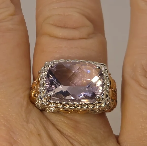 NWOT Rare Estate Victoria Wieck  Rose De France Amethyst Ring Size 6 - Picture 6 of 9